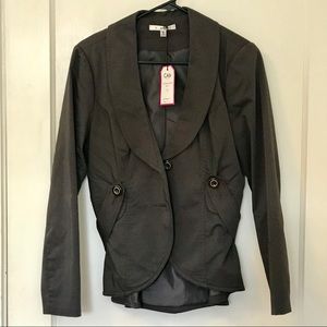 NWT CAbi Work Blazer/Jacket Dark Olive/Charcoal 6